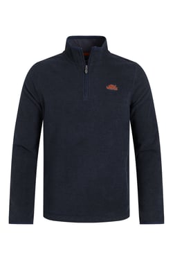 Weird Fish Errill 1/4 Zip Textured Fleece Midnight Size S
