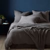 Charcoal 100% Linen Fitted Sheet