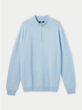 Essential Half-Zip Cashmere Sweater - 3XL / Navy / MK07-520