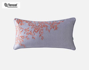 QE Home Wynwood Boudoir Pillow Cover, Botanical, Orange, 24" x 12"