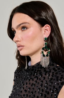 AKIRA Emerald Dreams Statement Earrings