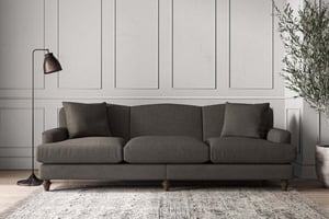 nkuku Deni Sofa | Make To Order | Super Grand | Brera Linen Granite