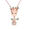 Jeulia Cartoon Tree Man Sterling Silver Dangle Necklace