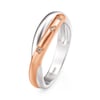Jeulia Everyday Two-Tone Twist Star Ring