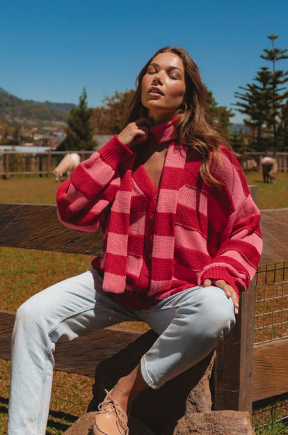 Soft Wind Oversized Button Down Cardigan