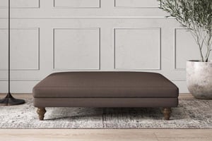 nkuku Deni Dining Footstool | Make To Order | Grand | Recycled Cotton Mocha