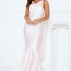 Celestial Evening Satin Maxi Dress Pink