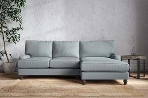 nkuku Marri Large Right Hand Chaise Sofa | Make To Order | Recycled Cotton Horizon | No Colour
