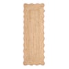 Jute Scalloped Edge Runner Peach - 67x200cm
