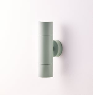 Portreath IP65 up and down pillar light in green bay