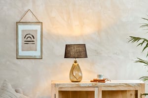 nkuku Baba Recycled Glass Lamp | Lamps | Small Tall | Green Smoke