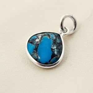 Sterling Silver Turquoise December Birthstone Pendant