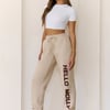 BASE Fleece Cuffed Sweatpants Beige