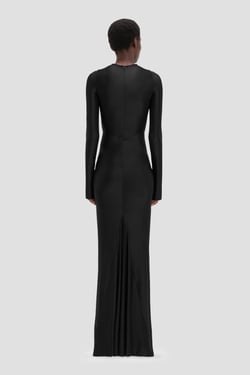 Victoria Beckham Frances Gown In Black - 4 - Womens