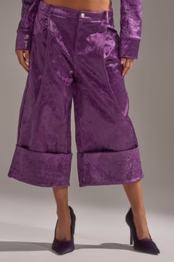AKIRA Crazy Touch Velvet Trouser Pants | Size 1X