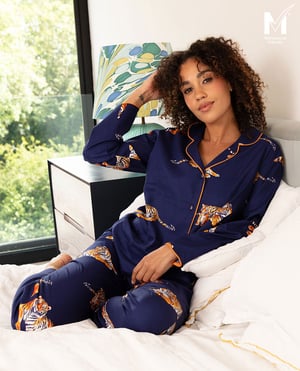 Indigo Womens Tiger Print Pyjama Set - 28