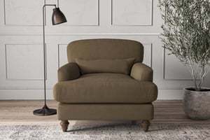 nkuku Deni Armchair | Make To Order | Brera Linen Chesnut | No Colour