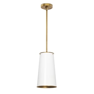 Hattie White Steel Pendant
