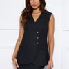 Office Talk Vest Top Black