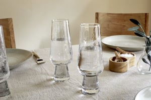 nkuku Visla Tall Glass Set Of 4 | Glassware | Clear