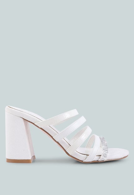 Peaches Strapped Rhinestone Embellished Sandals