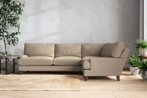 nkuku Marri Right Hand Corner Sofa | Make To Order | Grand | Brera Linen Pebble