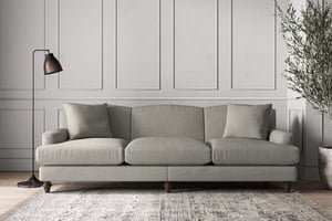 nkuku Deni Sofa | Make To Order | Super Grand | Brera Linen Smoke