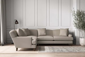 nkuku Deni Left Hand Corner Sofa | Make To Order | Super Grand | Recycled Cotton Flax