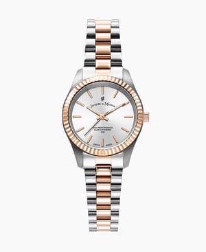 Inspiration Prime 26mm Three-hands Two-tone Silver dial Stainless steel swiss watch - 26 mm