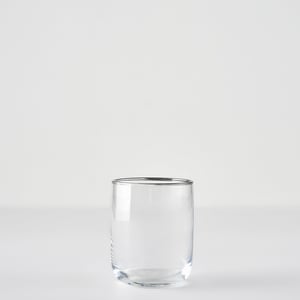 Premium Tumbler with Silver/Gold Rim - Silver