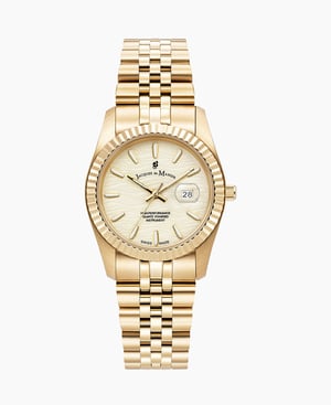 Inspiration Passion 34mm Three-hands Date Gold-tone Gold dial Stainless steel swiss watch - 34 mm