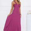 Glossed Edge One Shoulder Maxi Dress Plum