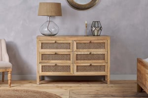 nkuku Kanz Mango Wood Chest Of Drawers | Bedroom Furniture | One Size | Natural