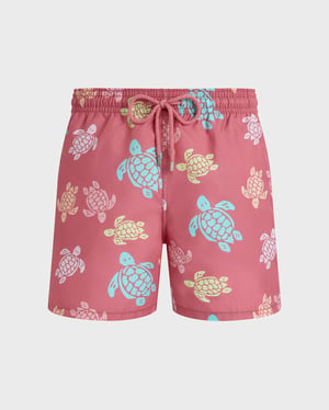 Vilebrequin - Men Swim Shorts Multicolor Turtles - Swimwear - Moorea - Pink - Size XXXL