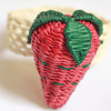 Strawberry Handwoven Iraca Napkin Ring