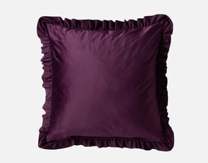 QE Home Christabel Velvet Euro Sham, Purple, 26" x 26"