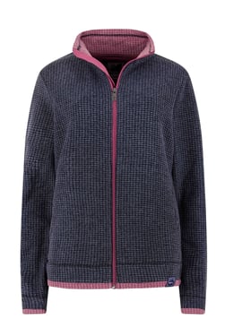 Weird Fish Ariana Full Zip Grid Fleece Navy Size 8