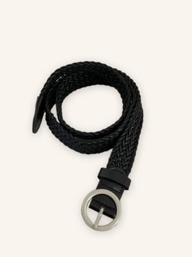 WILLA ALLURE Woven Canvas Belt - Black / One-Size