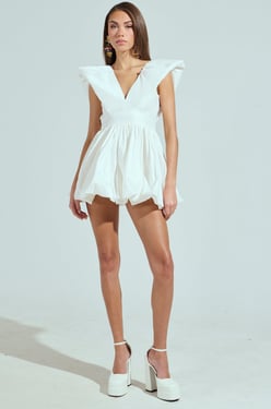 AKIRA Far Gone Mini Dress | White | Size Large