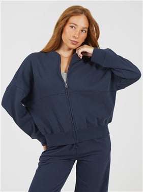 Brave Soul Panel Zip Sweater - Storm - 8
