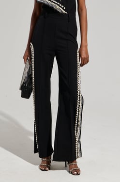 AKIRA Luxurious Pants With Side Slits | Black | Size 2X