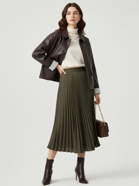 Retro PU Leather Jacket For Women, Brooklyn Heights, BYMANYC New York.