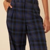 Navy Check Tailored Trousers