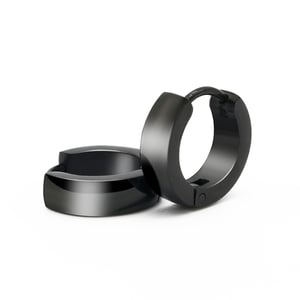 Jeulia Simple Men's Stainless Steel Hoop Earrings