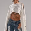 AKIRA Joan Cable Knit Top | Size Small/Medium