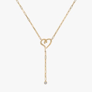 Lariat Solitaire Diamond Necklace - 0.10 CT