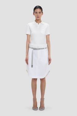 Victoria Beckham Polo Collar Top In White - Size M UK