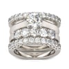 Jeulia 4PC Round Cut Sterling Silver Ring Set