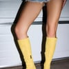 AKIRA Azalea Wang Cecile Mustard Sandal Stiletto | Size 11