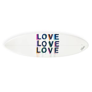 Love On Repeat White Surfboard
